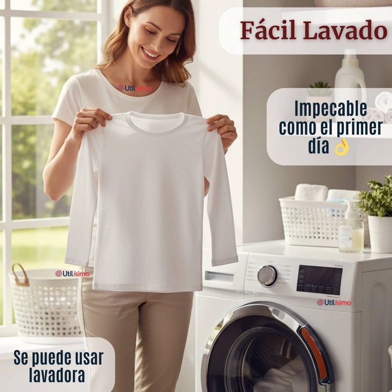 PACK 6 CAMISETAS ALGODON MANGA LARGA POLERA PRIMERA CAPA BLANCO NIÑO - 2