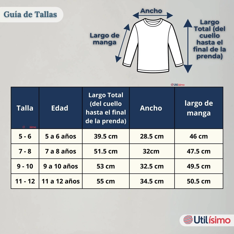 PACK 6 CAMISETAS ALGODON MANGA LARGA POLERA PRIMERA CAPA BLANCO NIÑA - 6