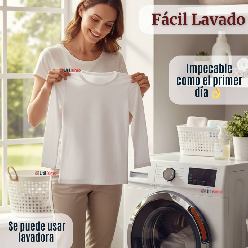PACK 6 CAMISETAS ALGODON MANGA LARGA POLERA PRIMERA CAPA BLANCO NIÑA - 11