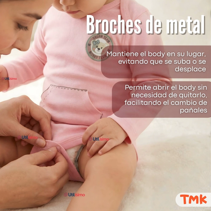 PACK 5 BODYS MANGA LARGA 100% ALGODON BEBE  NIÑA SWEET AND WILD - 9