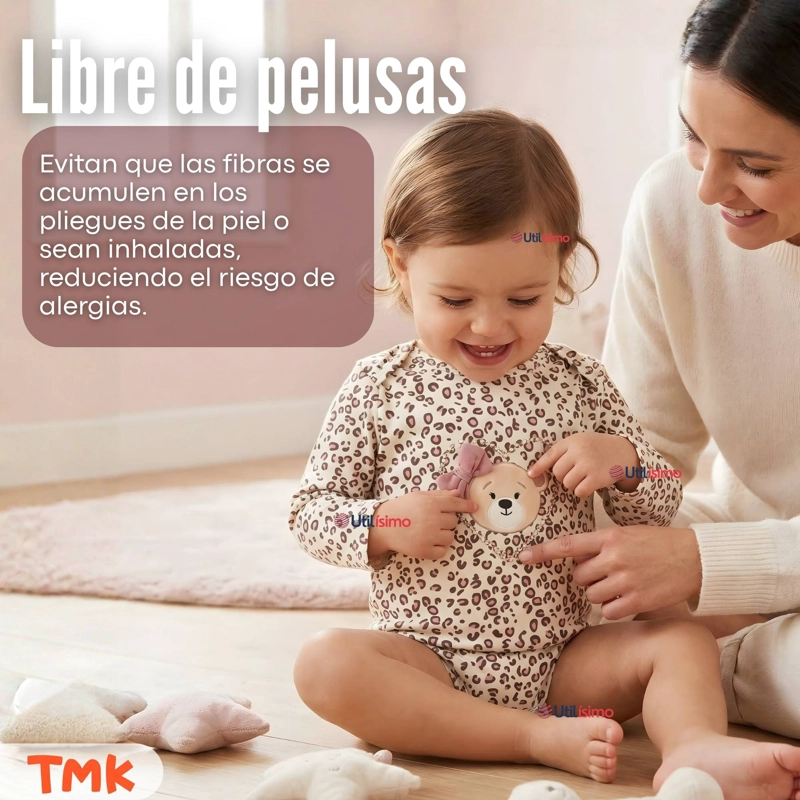 PACK 5 BODYS MANGA LARGA 100% ALGODON BEBE  NIÑA SWEET AND WILD - 11