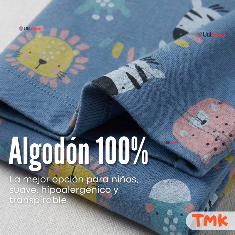 PACK 5 BODYS MANGA LARGA 100% ALGODON BEBE  NIÑO FRIENDLY SAFARI - 7