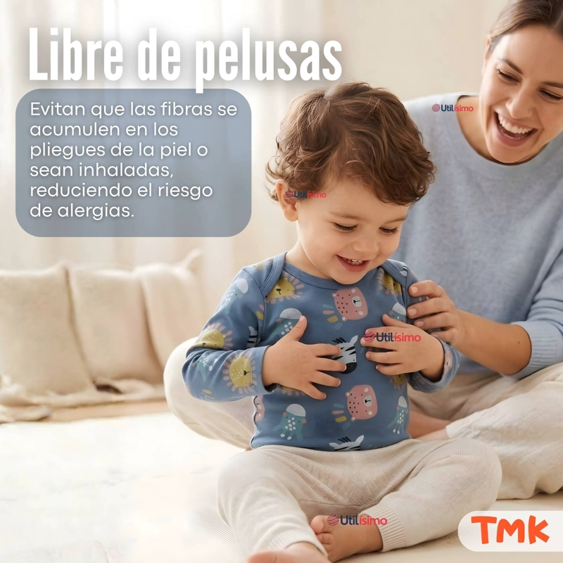 PACK 5 BODYS MANGA LARGA 100% ALGODON BEBE  NIÑO FRIENDLY SAFARI - 9