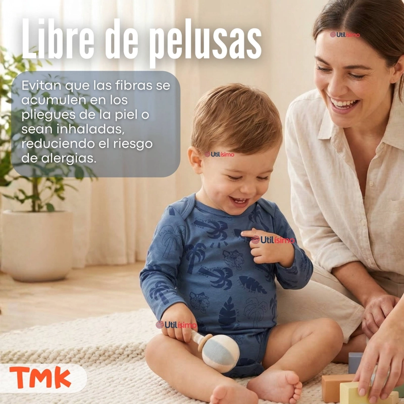 PACK 5 BODYS MANGA LARGA 100% ALGODON BEBE  NIÑO WILD TIGER - 9