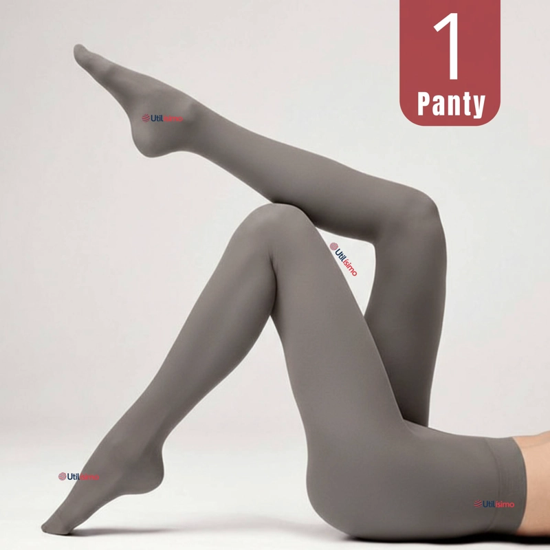 PANTYS SEMITRANSPARENTES ELASTICADAS OFICINA GRIS - 1