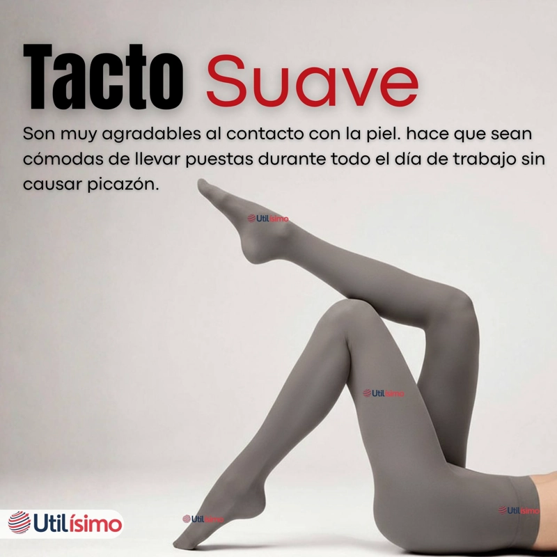PACK 3 PANTYS SEMITRANSPARENTES ELASTICADAS OFICINA GRIS - 7