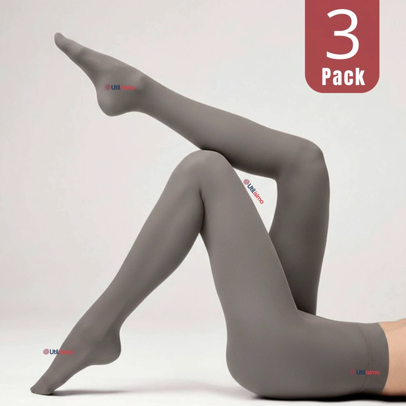 PACK 3 PANTYS SEMITRANSPARENTES ELASTICADAS OFICINA GRIS - 1