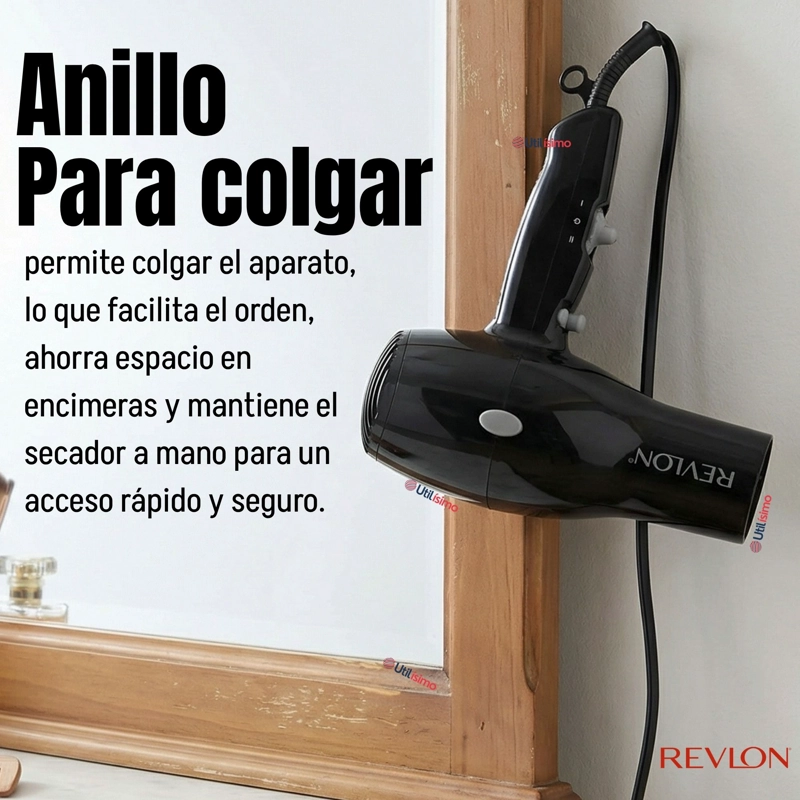 SECADOR DE CABELLO REVLON COMPACTO RVDR5260BLA2 1875W NEGRO - 9