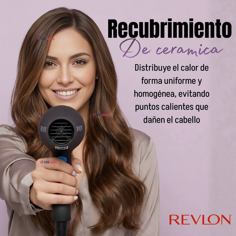 SECADOR DE CABELLO REVLON SMOOTH BRILLIANCE 1875W NEGRO - 10