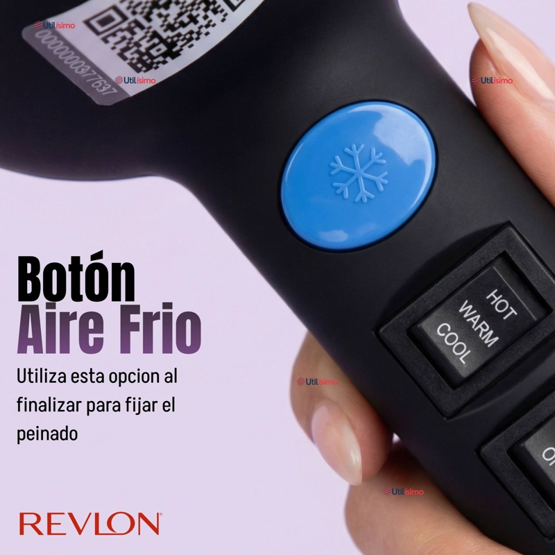 SECADOR DE CABELLO REVLON SMOOTH BRILLIANCE 1875W NEGRO - 13