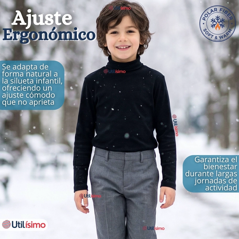 PACK 6 POLERAS CAMISETAS POLAR PRIMERA CAPA BEATLE MANGA LARGA COLORES SURTIDO NIÑO - 10