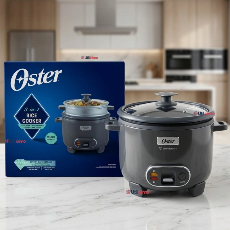 OSTER ARROCERA, 3 EN 1, 12 TAZASFUNCION SOFRITO, VAPORERA, RECUBRIMIENTO ANTIADHERENTE OSTER