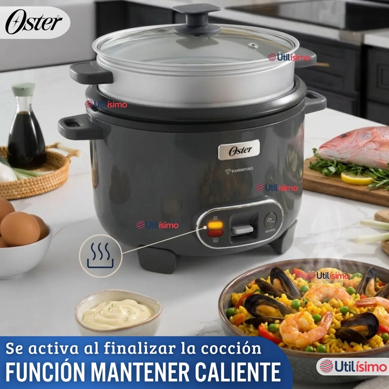 OSTER ARROCERA, 3 EN 1, 12 TAZASFUNCION SOFRITO, VAPORERA, RECUBRIMIENTO ANTIADHERENTE OSTER - 2