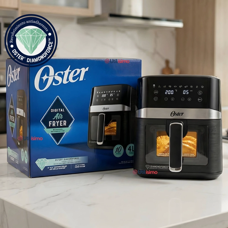 FREIDORA DE AIRE DIGITAL OSTER® CON RECUBRIMIENTO OSTER® DIAMONDFORCE, 4L DE CAPACIDAD, CKSTAF40WDDF
