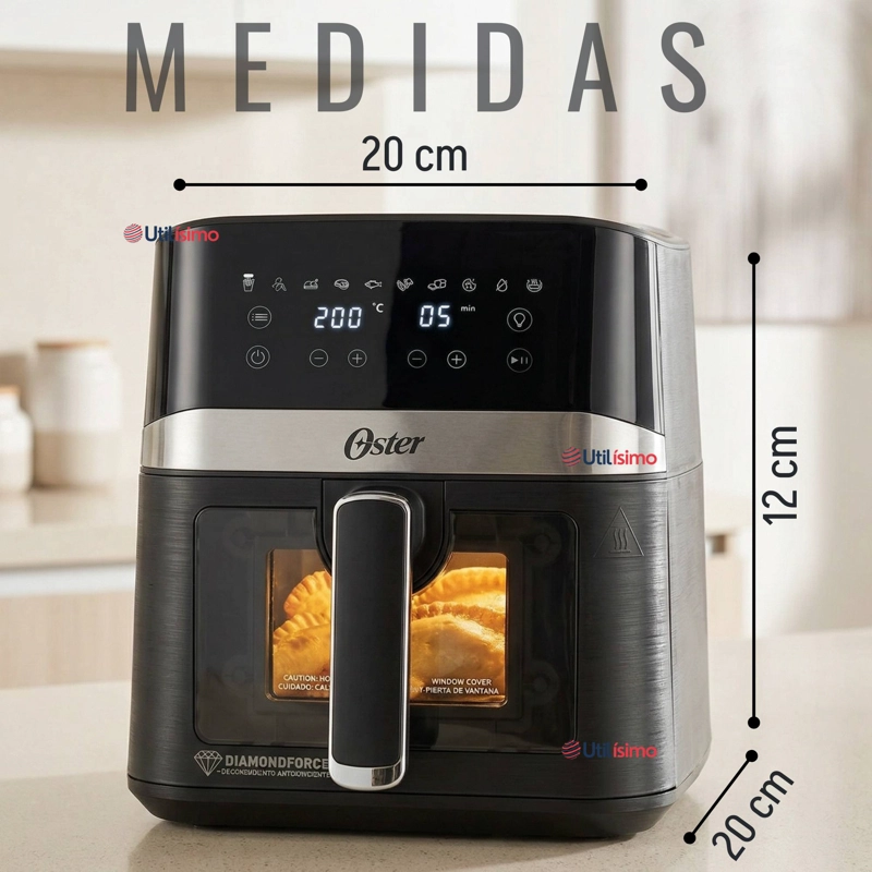 FREIDORA DE AIRE DIGITAL OSTER® CON RECUBRIMIENTO OSTER® DIAMONDFORCE, 4L DE CAPACIDAD, CKSTAF40WDDF - 3