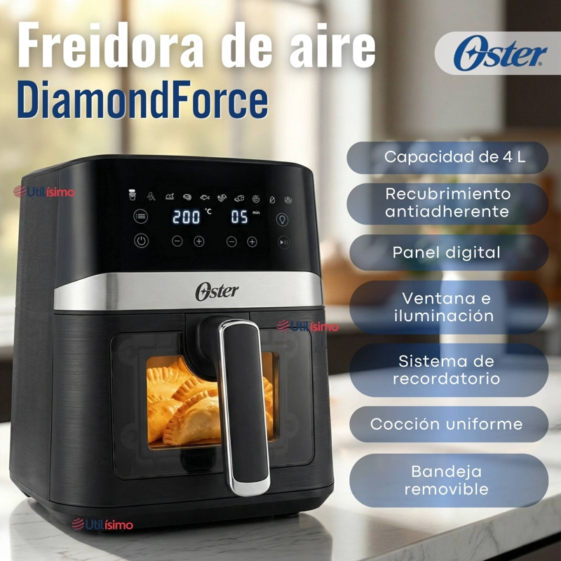FREIDORA DE AIRE DIGITAL OSTER® CON RECUBRIMIENTO OSTER® DIAMONDFORCE, 4L DE CAPACIDAD, CKSTAF40WDDF - 5