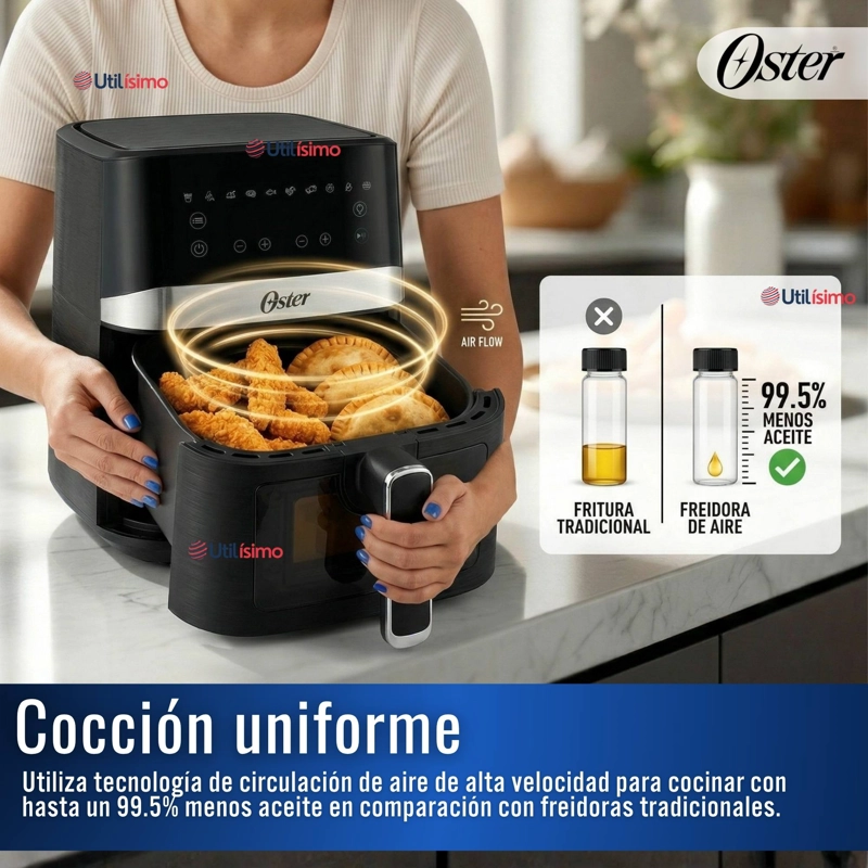 FREIDORA DE AIRE DIGITAL OSTER® CON RECUBRIMIENTO OSTER® DIAMONDFORCE, 4L DE CAPACIDAD, CKSTAF40WDDF - 7