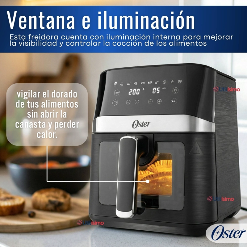 FREIDORA DE AIRE DIGITAL OSTER® CON RECUBRIMIENTO OSTER® DIAMONDFORCE, 4L DE CAPACIDAD, CKSTAF40WDDF - 9