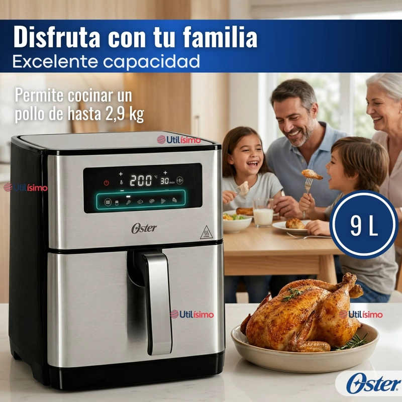FREIDORA DE AIRE DIGITAL OSTER® CON CAPACIDAD DE 9L CKSTAF90D 1550W - 6