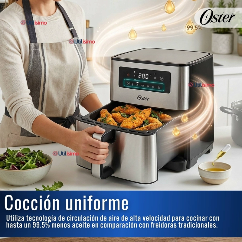 FREIDORA DE AIRE DIGITAL OSTER® CON CAPACIDAD DE 9L CKSTAF90D 1550W - 7