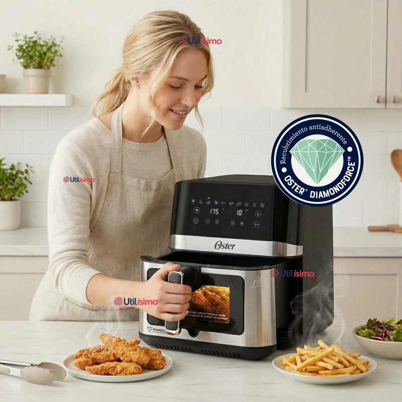 FREIDORA DE AIRE DIGITAL OSTER®, CON RECUBRIMIENTO DIAMONDFORCE, 7.5L CAPACIDAD, CKSTAF75WDSSDF - 1