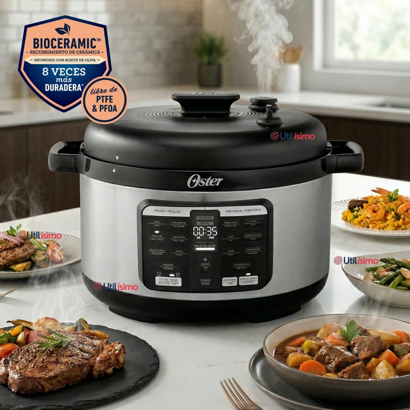 OSTER MULTI-OLLA RAPIDA OVALADA DE 5.7L CON 15 FUNCIONES CKSTPCECOV57 900W