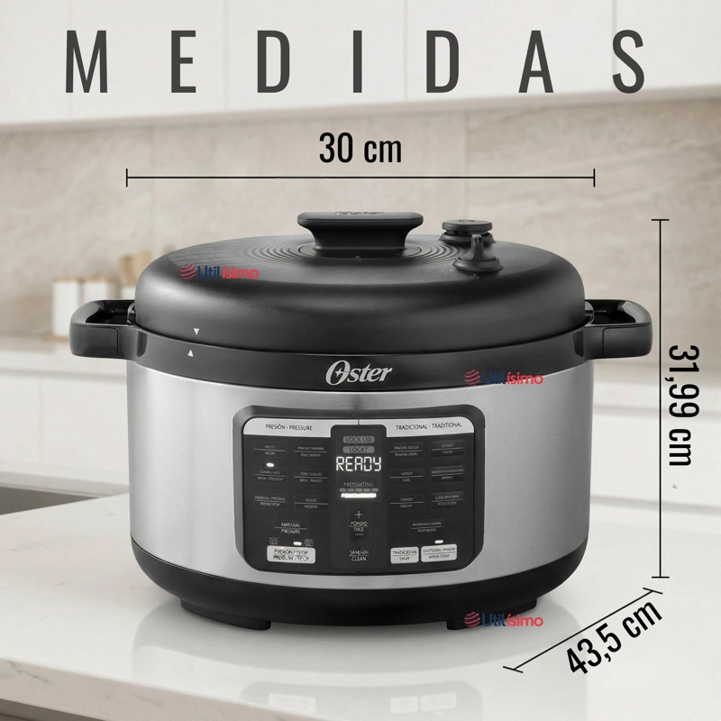 MULTI-OLLA RAPIDA OVALADA DE 5.7L CON 15 FUNCIONES CKSTPCECOV57 900W - 5