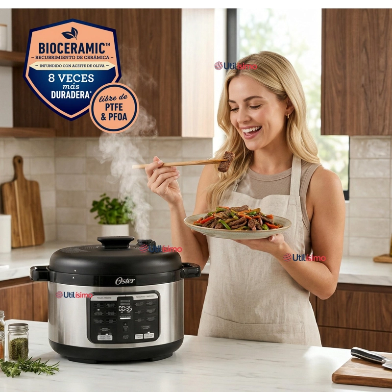 OSTER MULTI-OLLA RAPIDA OVALADA DE 5.7L CON 15 FUNCIONES CKSTPCECOV57 900W