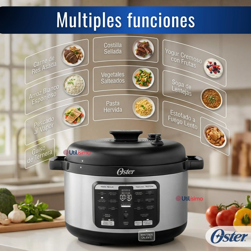 MULTI-OLLA RAPIDA OVALADA DE 5.7L CON 15 FUNCIONES CKSTPCECOV57 900W - 2