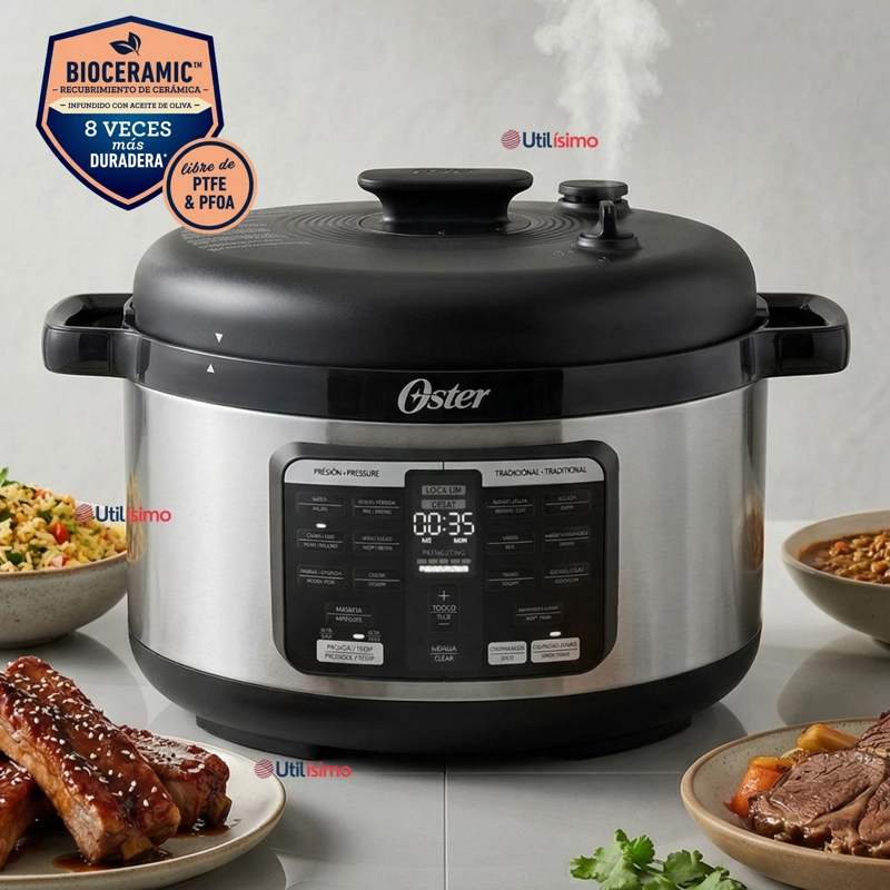 MULTI-OLLA RAPIDA OVALADA DE 5.7L CON 15 FUNCIONES CKSTPCECOV57 900W
