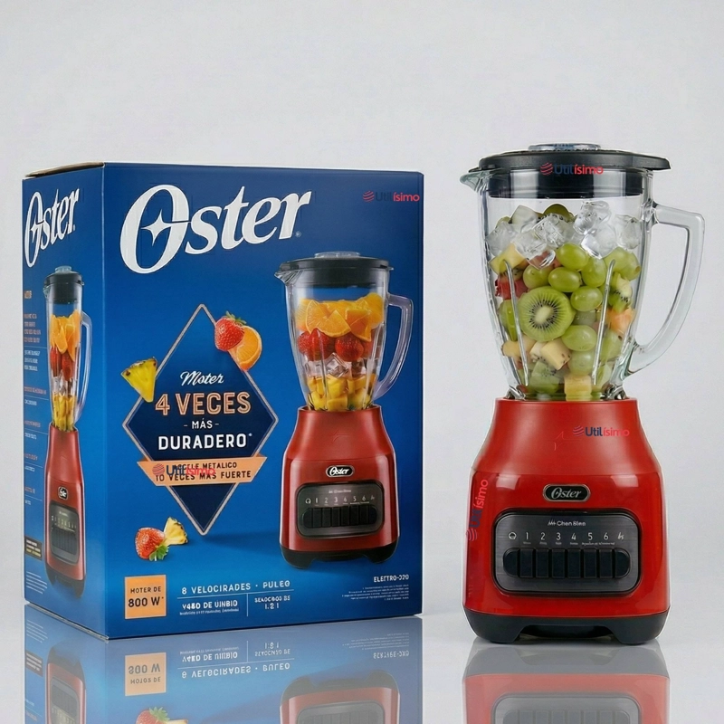 OSTER LICUADORA OSTER® CON VASO DE VIDRIO Y 6 VELOCIDADES MAS PULSO 800 WATTS 1,5LITROS