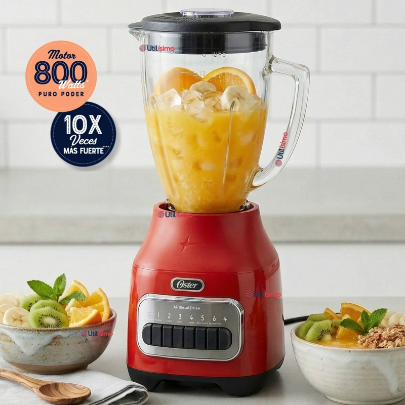 OSTER LICUADORA OSTER® CON VASO DE VIDRIO Y 6 VELOCIDADES MAS PULSO 800 WATTS 1,5LITROS