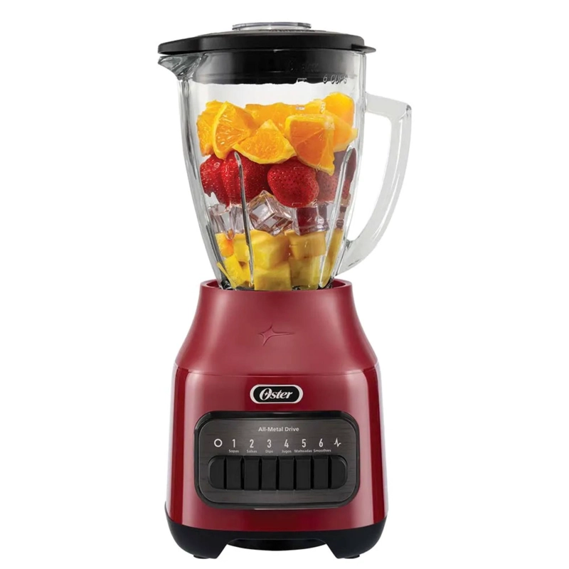 OSTER LICUADORA OSTER® CON VASO DE VIDRIO Y 6 VELOCIDADES MAS PULSO 800 WATTS 1,5LITROS