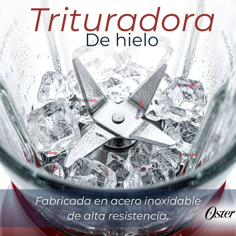 LICUADORA OSTER® CON VASO DE VIDRIO Y 6 VELOCIDADES MAS PULSO 800 WATTS 1,5LITROS - 11