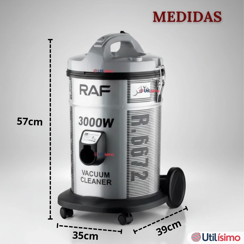 ASPIRADORA VACUUM CICLONICA SUCCION FUERTE 3000W POTENTE 25 LITROS - 5