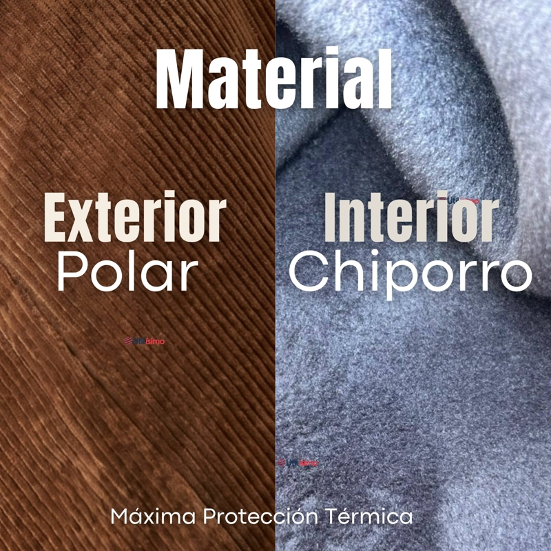 PANTALON COTELE  PALAZZO POLAR CON CHIPORRO ELASTICADO TERMICO CAFE - 7
