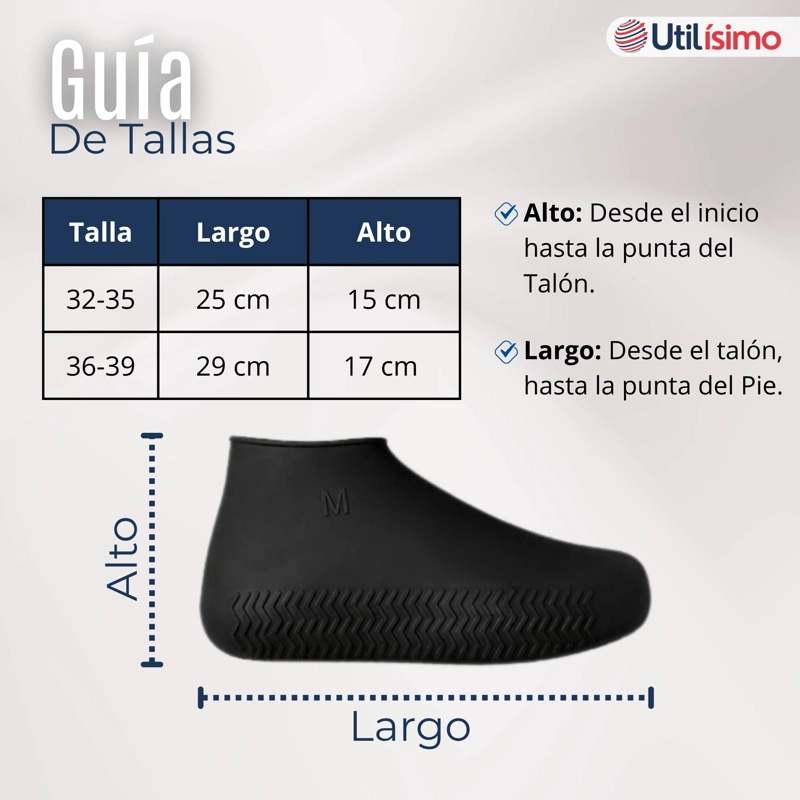 FUNDAS CUBRE ZAPATOS MUJER IMPERMEABLE SURTIDAS SILICONA ANTIDESLIZANTE 1 PAR - 4