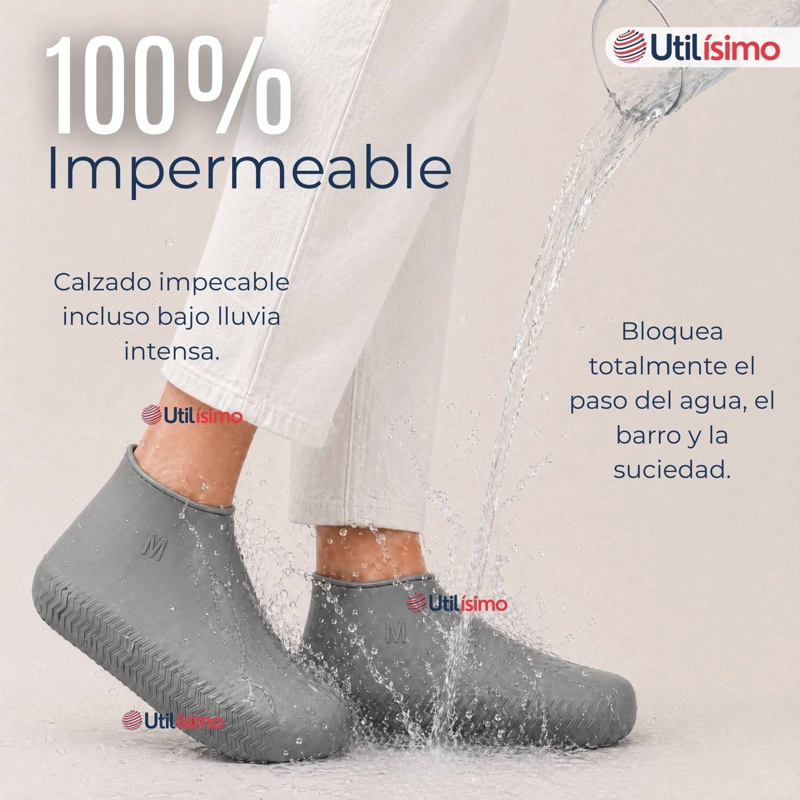 FUNDAS CUBRE ZAPATOS MUJER IMPERMEABLE SURTIDAS SILICONA ANTIDESLIZANTE 1 PAR - 6