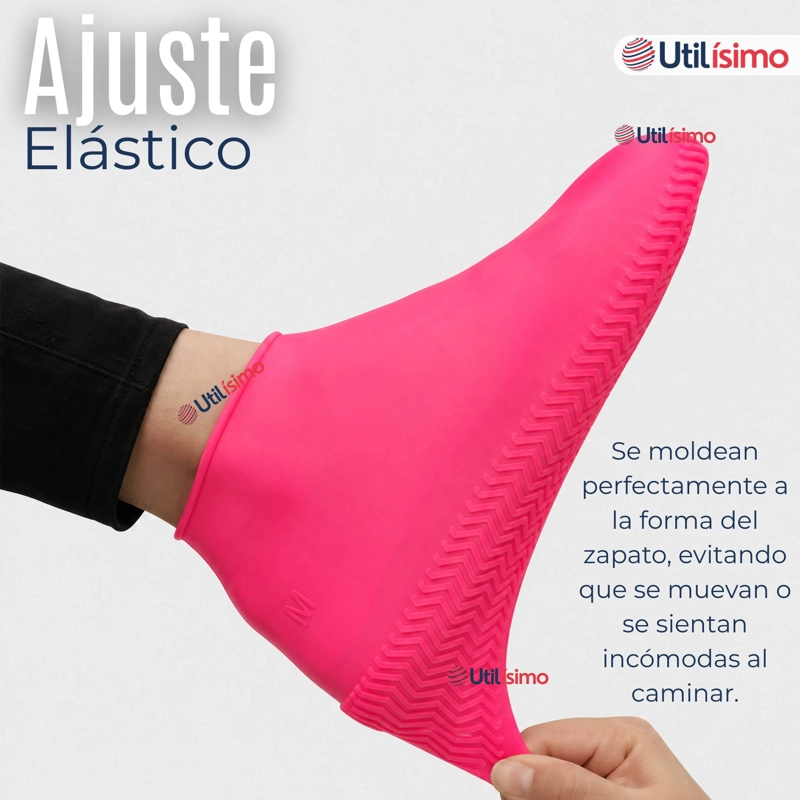 FUNDAS CUBRE ZAPATOS MUJER IMPERMEABLE SURTIDAS SILICONA ANTIDESLIZANTE 1 PAR - 7