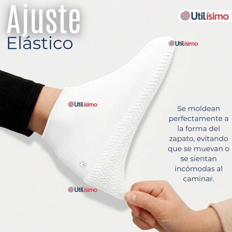 FUNDAS CUBRE ZAPATOS HOMBRE IMPERMEABLE SURTIDAS SILICONA ANTIDESLIZANTE 1 PAR - 7