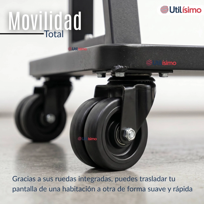 SOPORTE BASE TV MOVIL CON RUEDAS 32 A 55 PULGADAS 55KG SOPORTE PORTATIL - 6