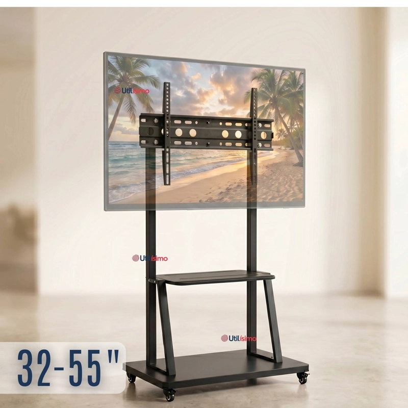 SOPORTE BASE TV MOVIL CON RUEDAS 32 A 55 PULGADAS 55KG SOPORTE PORTATIL - 1