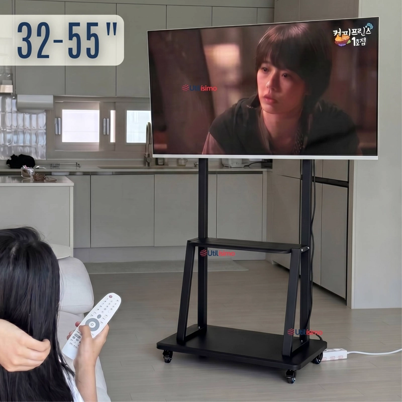 SOPORTE BASE TV MOVIL CON RUEDAS 32 A 55 PULGADAS 55KG SOPORTE PORTATIL - 1