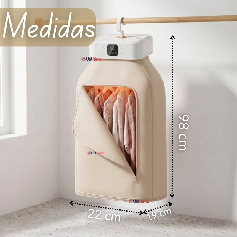 SECADORA ROPA PORTATIL COMPACTO ELECTRICO BAJO CONSUMO 900W - 1000W - 4