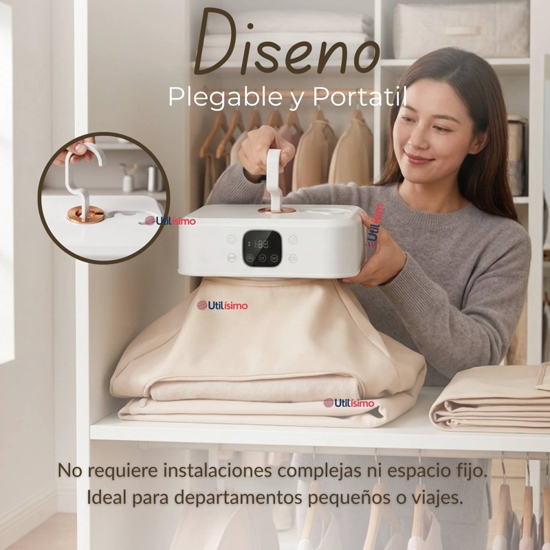 SECADORA ROPA PORTATIL COMPACTO ELECTRICO BAJO CONSUMO 900W - 1000W - 7