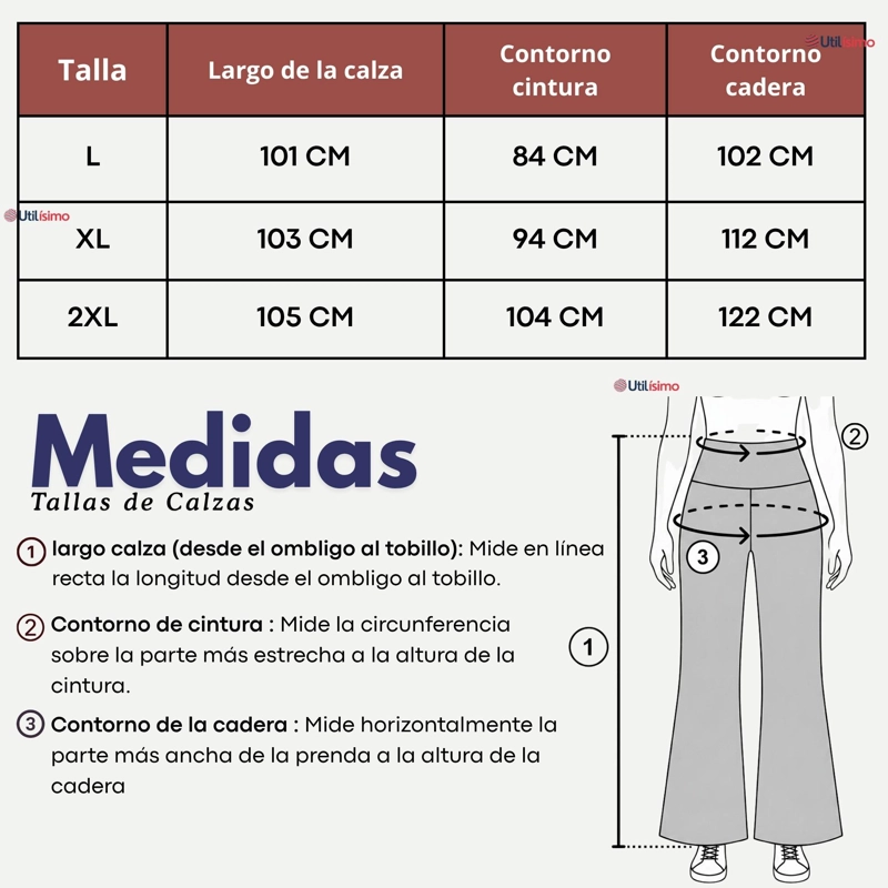 CALZA POLAR CON CHIPORRO PALAZZO MUJER ELASTICADA TERMICA BURDEO - 4