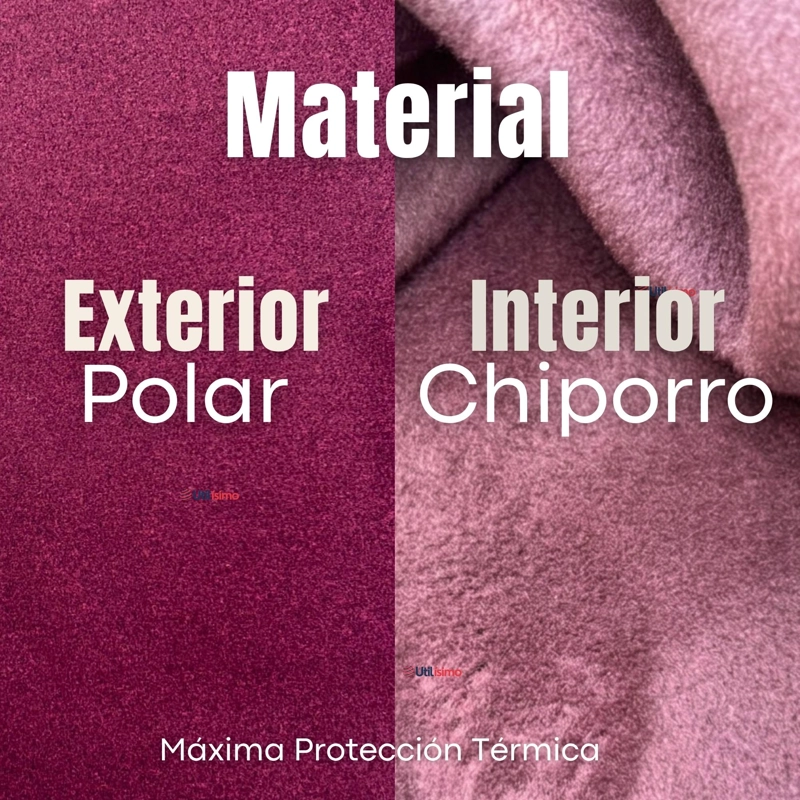 CALZA POLAR CON CHIPORRO PALAZZO MUJER ELASTICADA TERMICA BURDEO - 8
