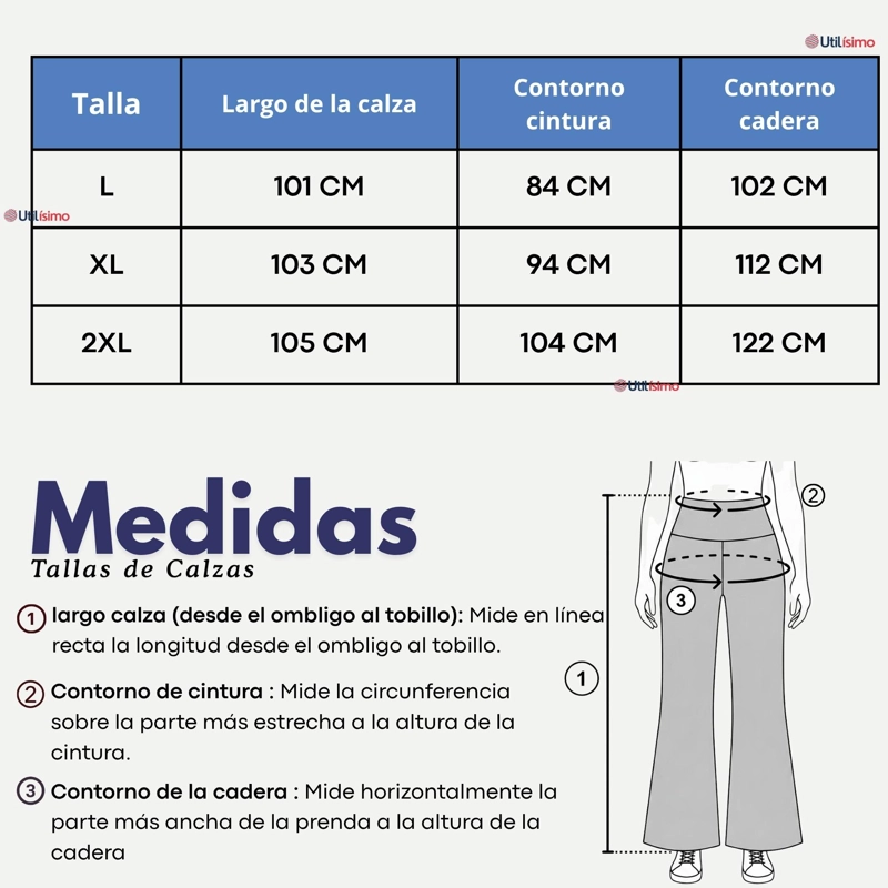 PANTALON POLAR CON CHIPORRO PALAZZO MUJER ELASTICADA TERMICA AZUL JEANS - 4