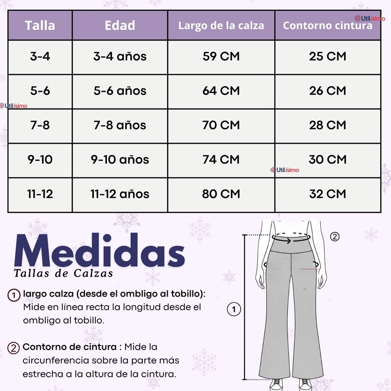 PANTALON PALAZZO NIÑA POLAR CON CHIPORRO ELASTICADA TERMICA NAVY BLUE - 4