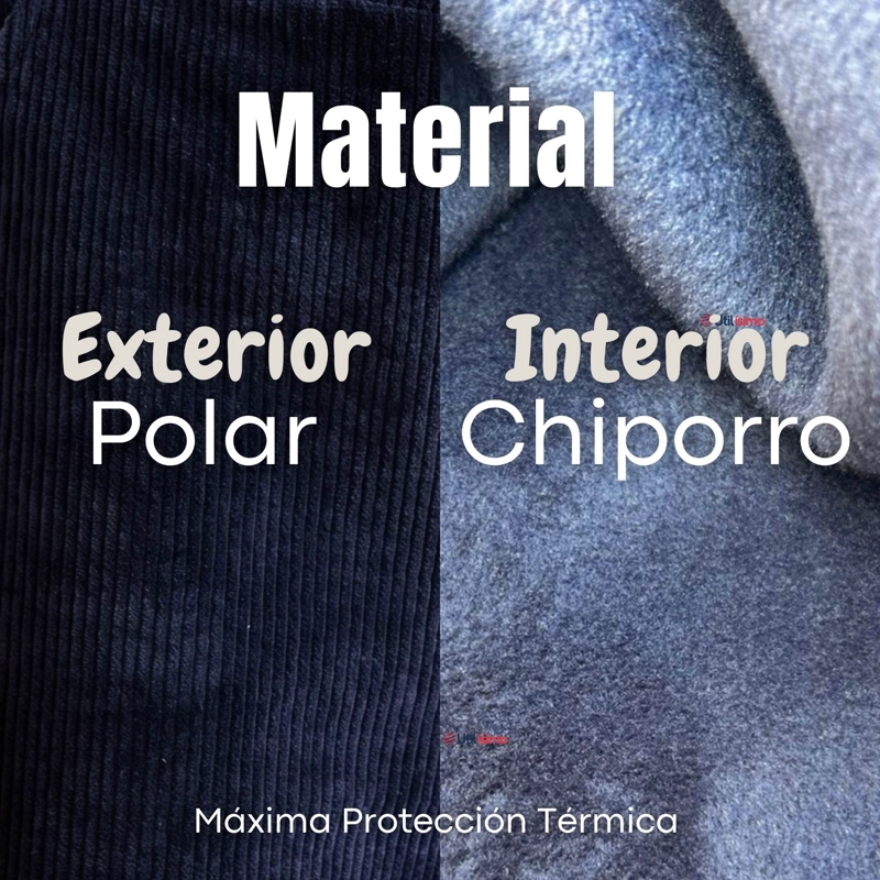 PANTALON PALAZZO NIÑA POLAR CON CHIPORRO ELASTICADA TERMICA NAVY BLUE - 7
